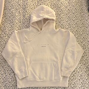 Brandy Melville Off-White Hoodie with Embroidery- Los Angeles 1984